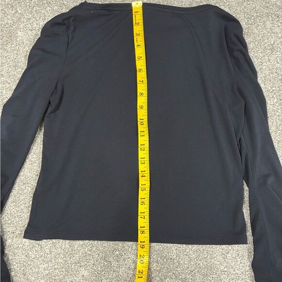 Athleta Black All Around Ruched Sleeve Long Sleeve Top Women’s XS - Picture 6 of 7